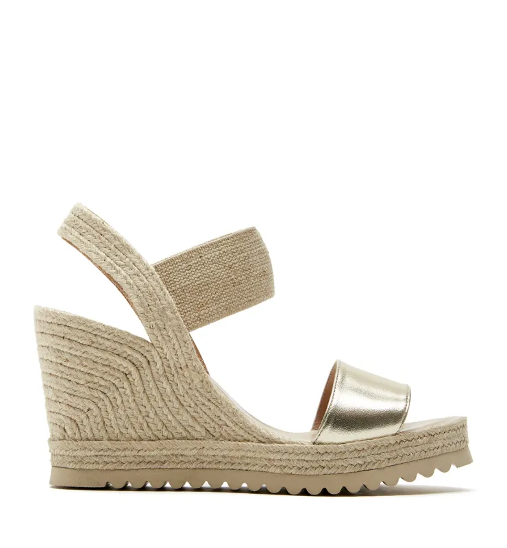 CHRISHELL LEATHER WEDGE ESPADRILLE sold by La CANADIENNE