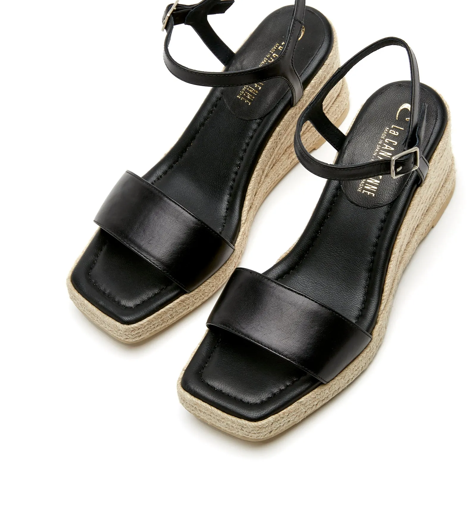 CASSIE LEATHER WEDGE ESPADRILLE sold by La CANADIENNE product image thumbnail 3
