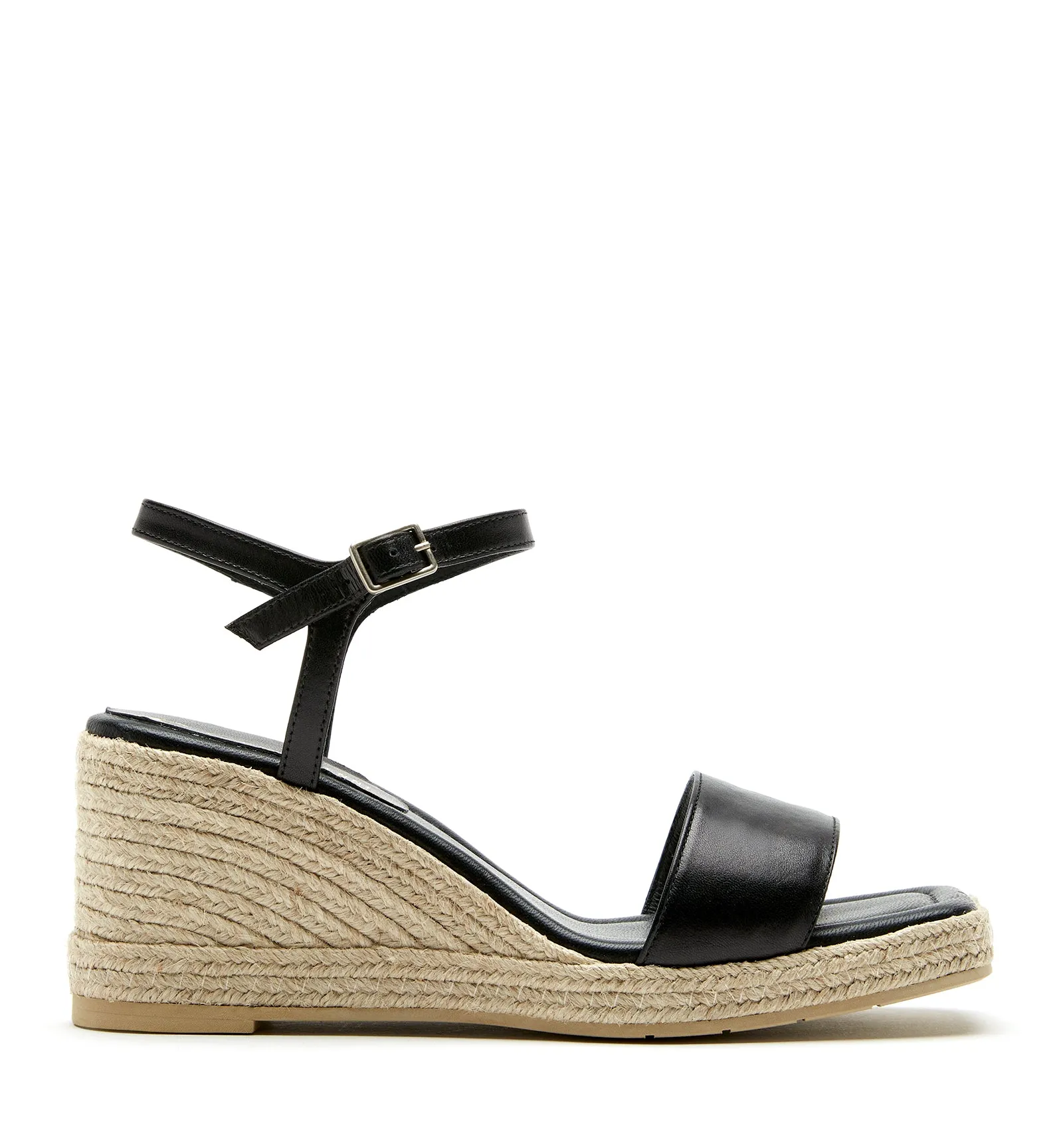 CASSIE LEATHER WEDGE ESPADRILLE sold by La CANADIENNE