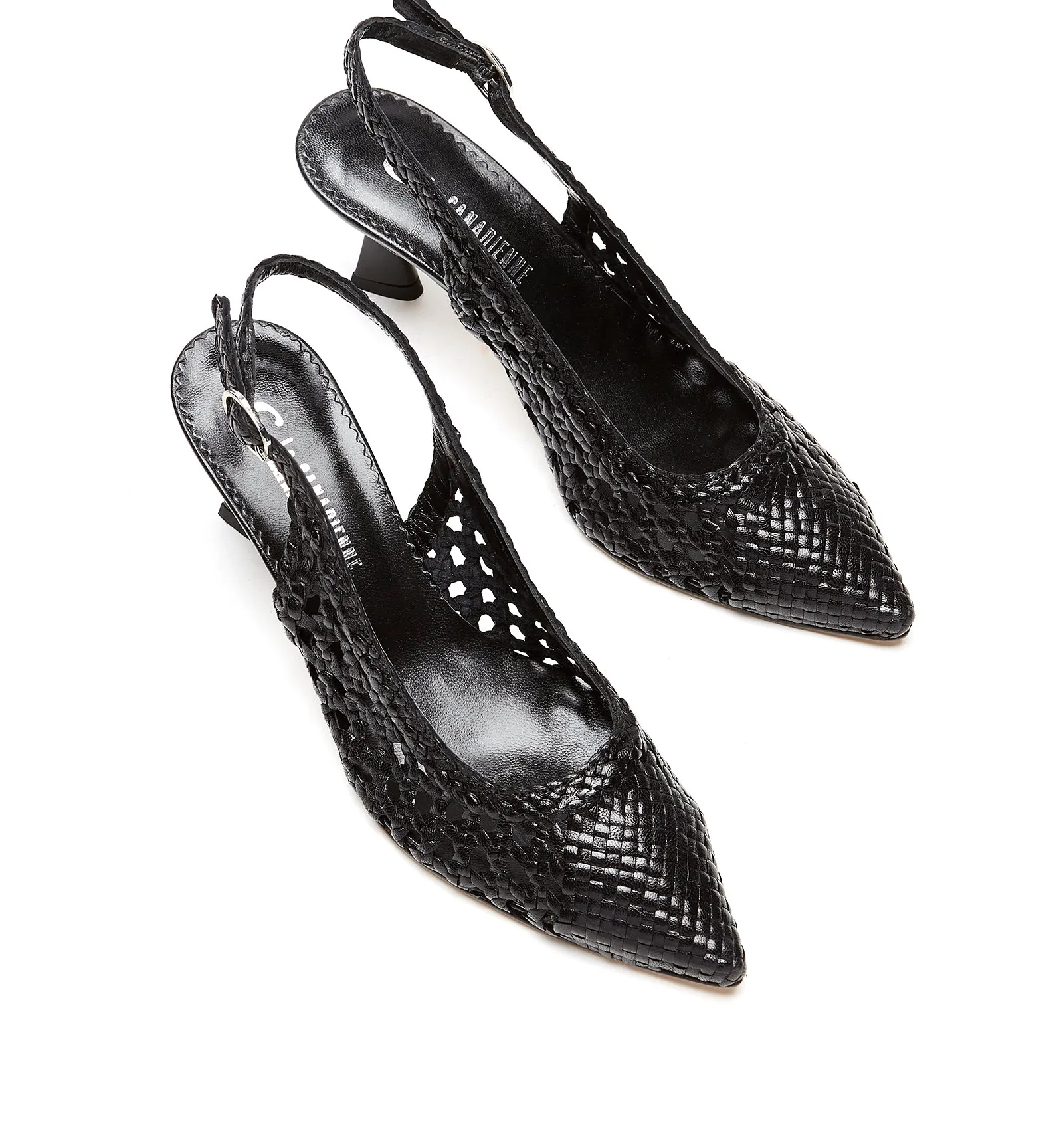 PUMP SLINGBACK WOVEN LEATHER PUMP sold by La CANADIENNE product image thumbnail 3