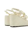 PEPPY WOVEN LEATHER WEDGE SANDAL sold by La CANADIENNE