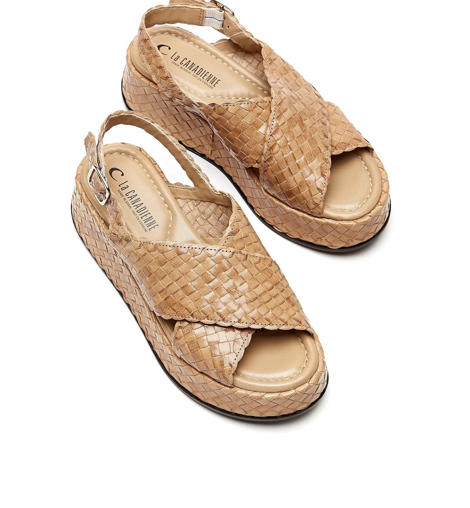 PACIFIK WOVEN LEATHER SANDAL sold by La CANADIENNE product image thumbnail 3