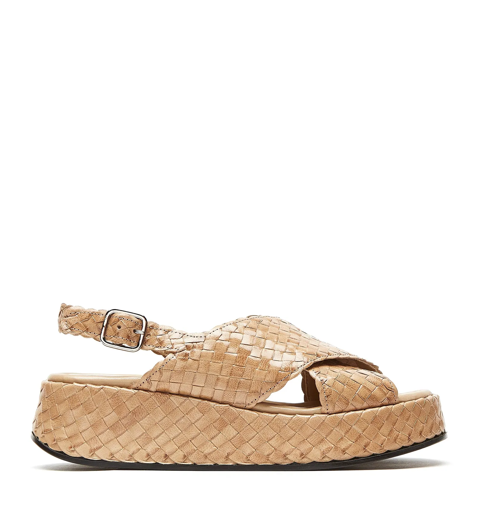 PACIFIK WOVEN LEATHER SANDAL sold by La CANADIENNE
