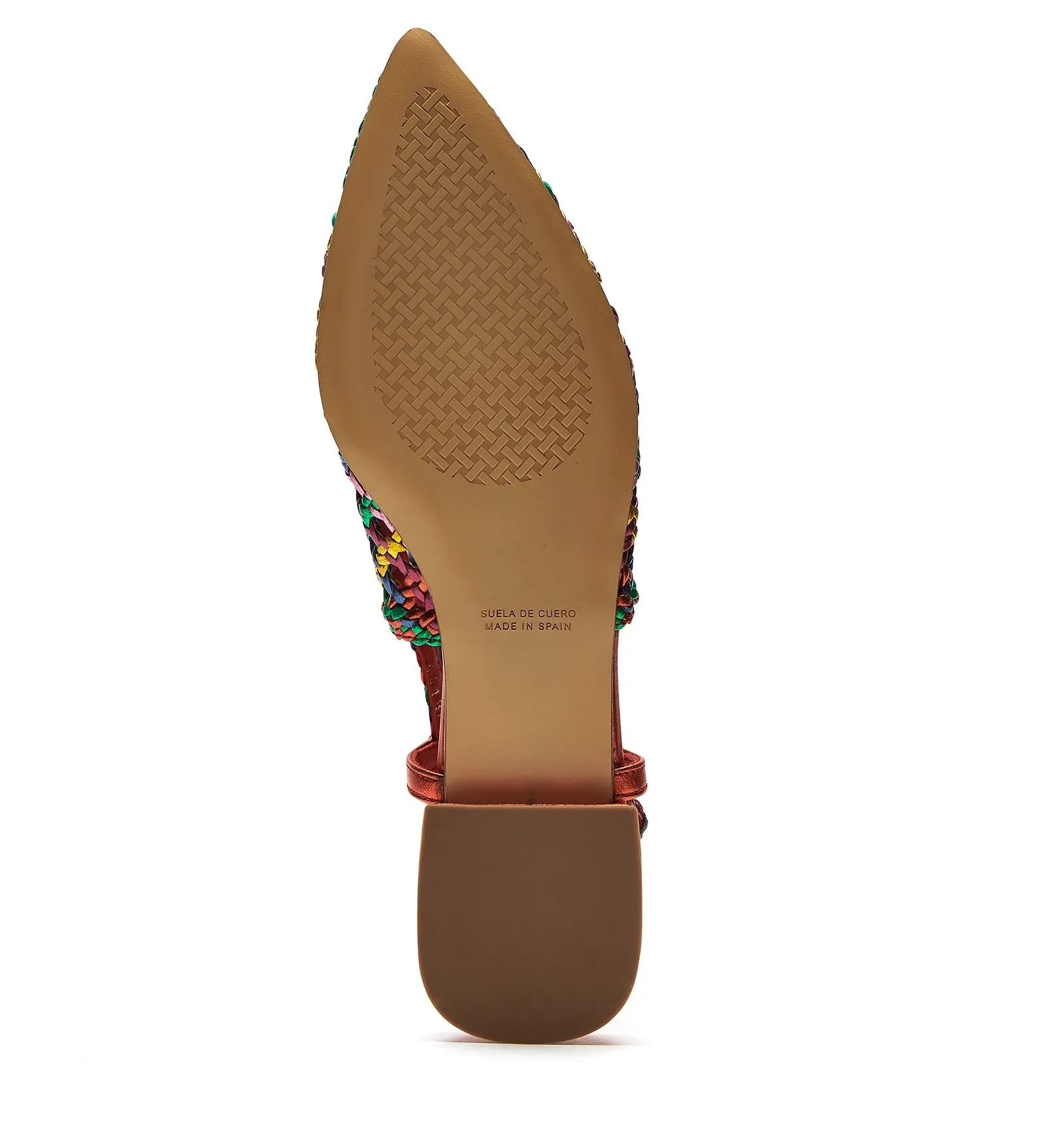 PLAYFUL SLINGBACK WOVEN LEATHER FLAT sold by La CANADIENNE product image thumbnail 5