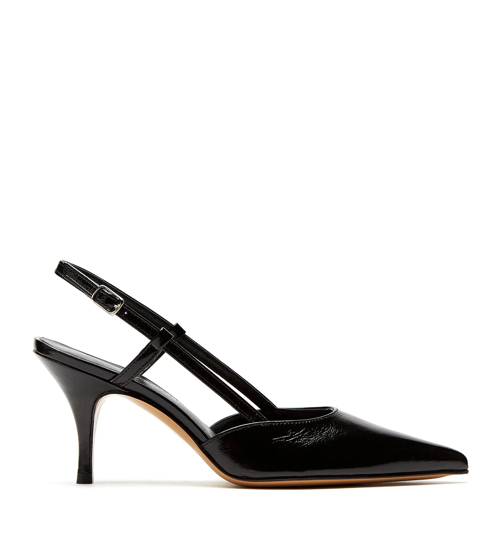 RECRUIT SLINGBACK CRINKLE LEATHER PUMP sold by La CANADIENNE