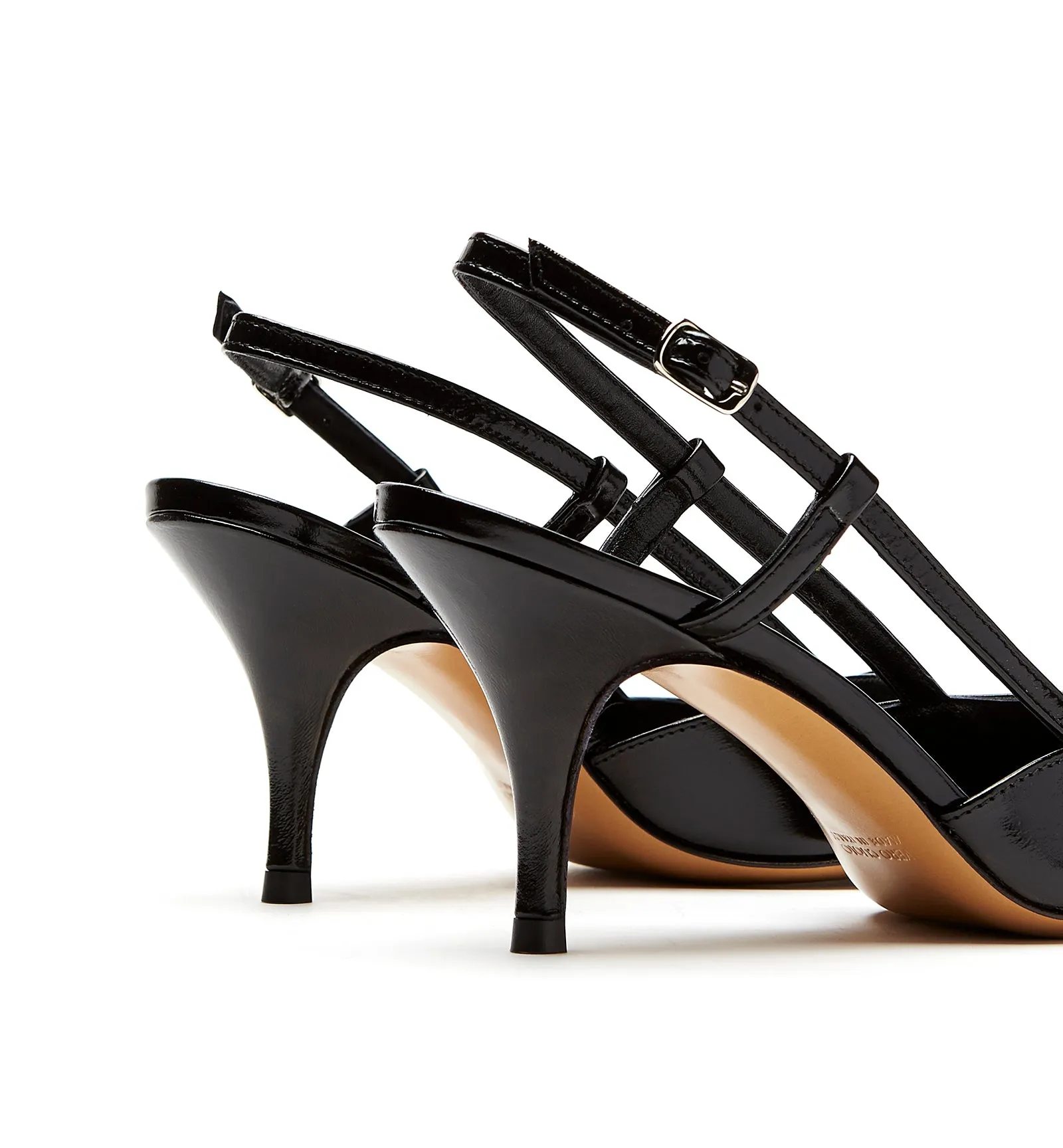 RECRUIT SLINGBACK CRINKLE LEATHER PUMP sold by La CANADIENNE product image thumbnail 4