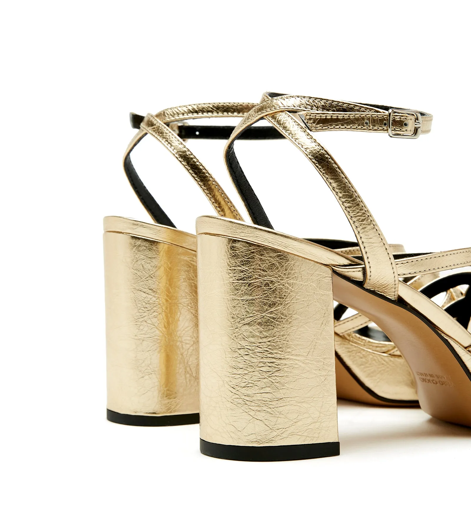 RECALL CRINKLE LEATHER PLATFORM SANDAL sold by La CANADIENNE product image thumbnail 4