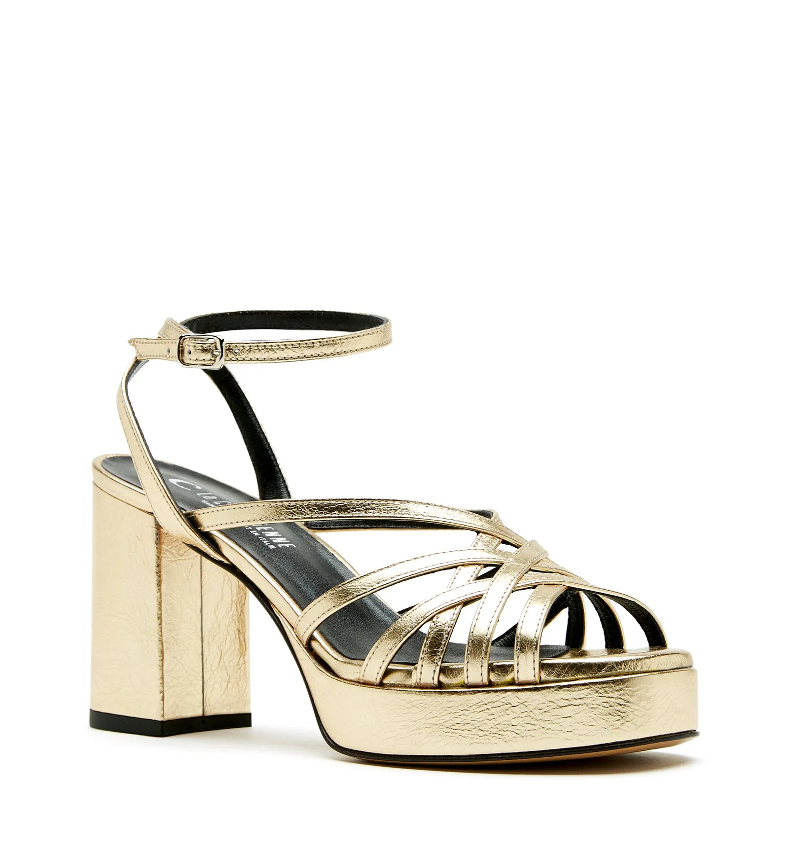 RECALL CRINKLE LEATHER PLATFORM SANDAL sold by La CANADIENNE product image thumbnail 2