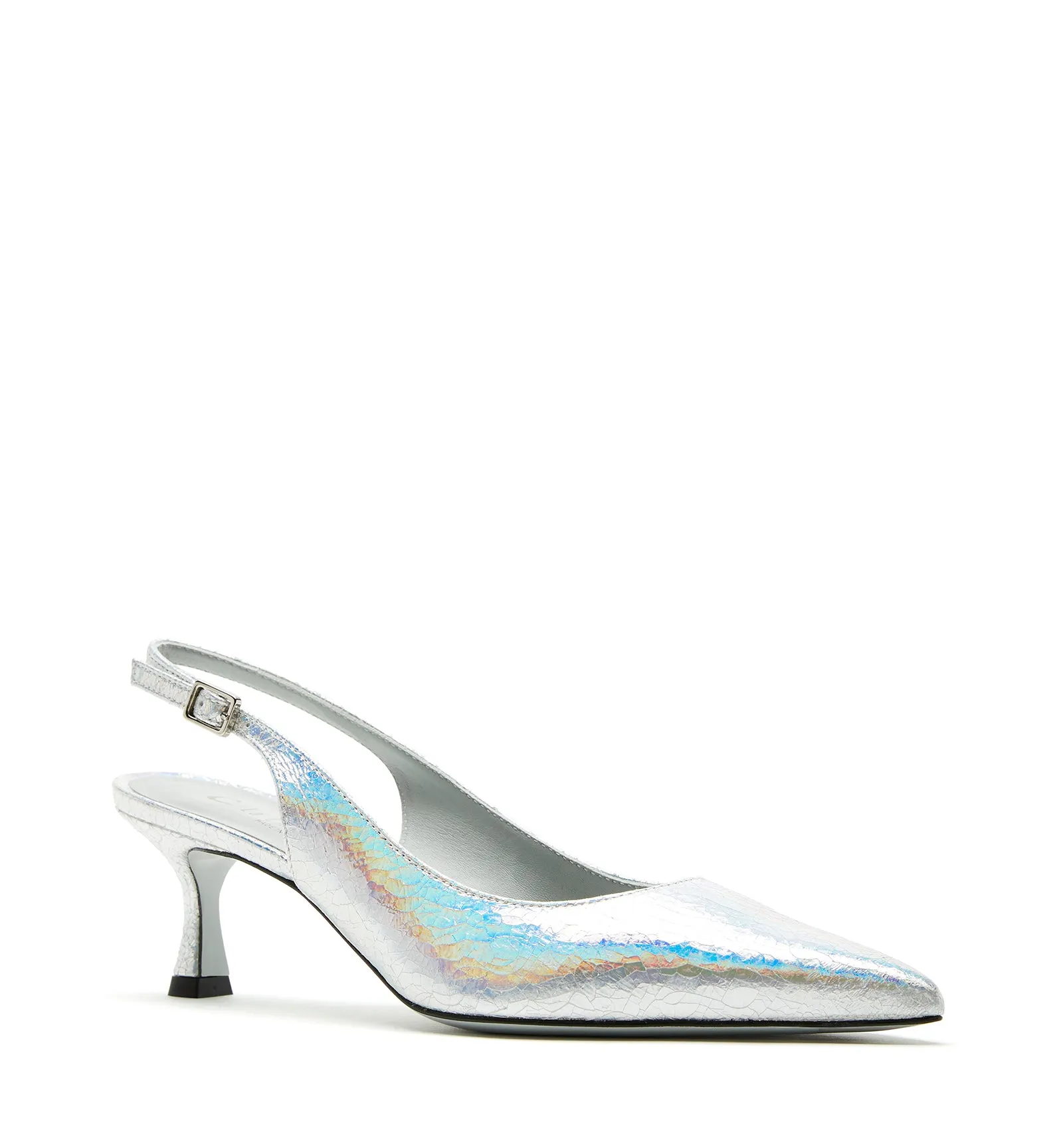 ALORA SLINGBACK CRINKLE LEATHER PUMP sold by La CANADIENNE product image thumbnail 2