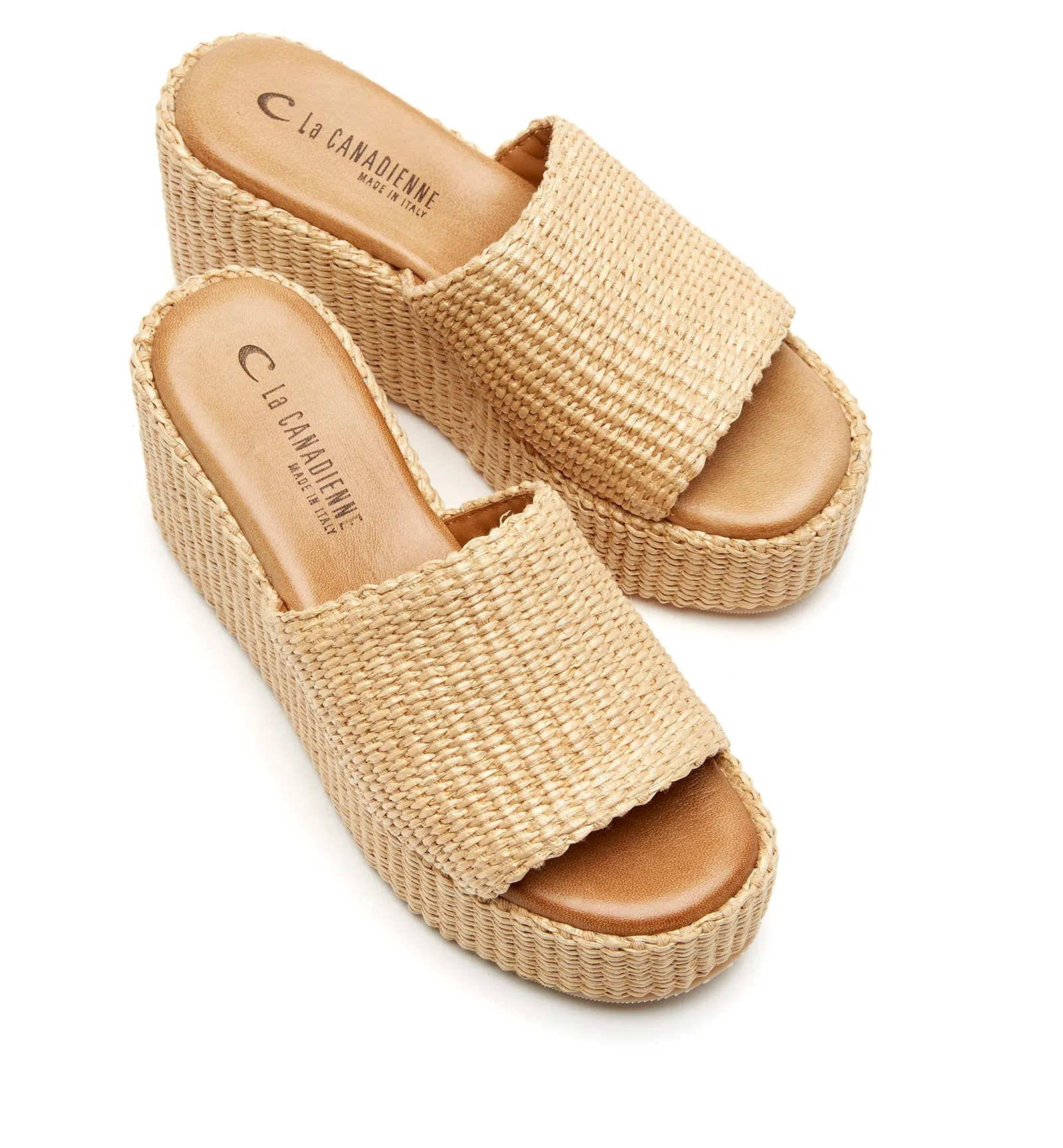 SAMI RAFFIA WEDGE SANDAL sold by La CANADIENNE product image thumbnail 3