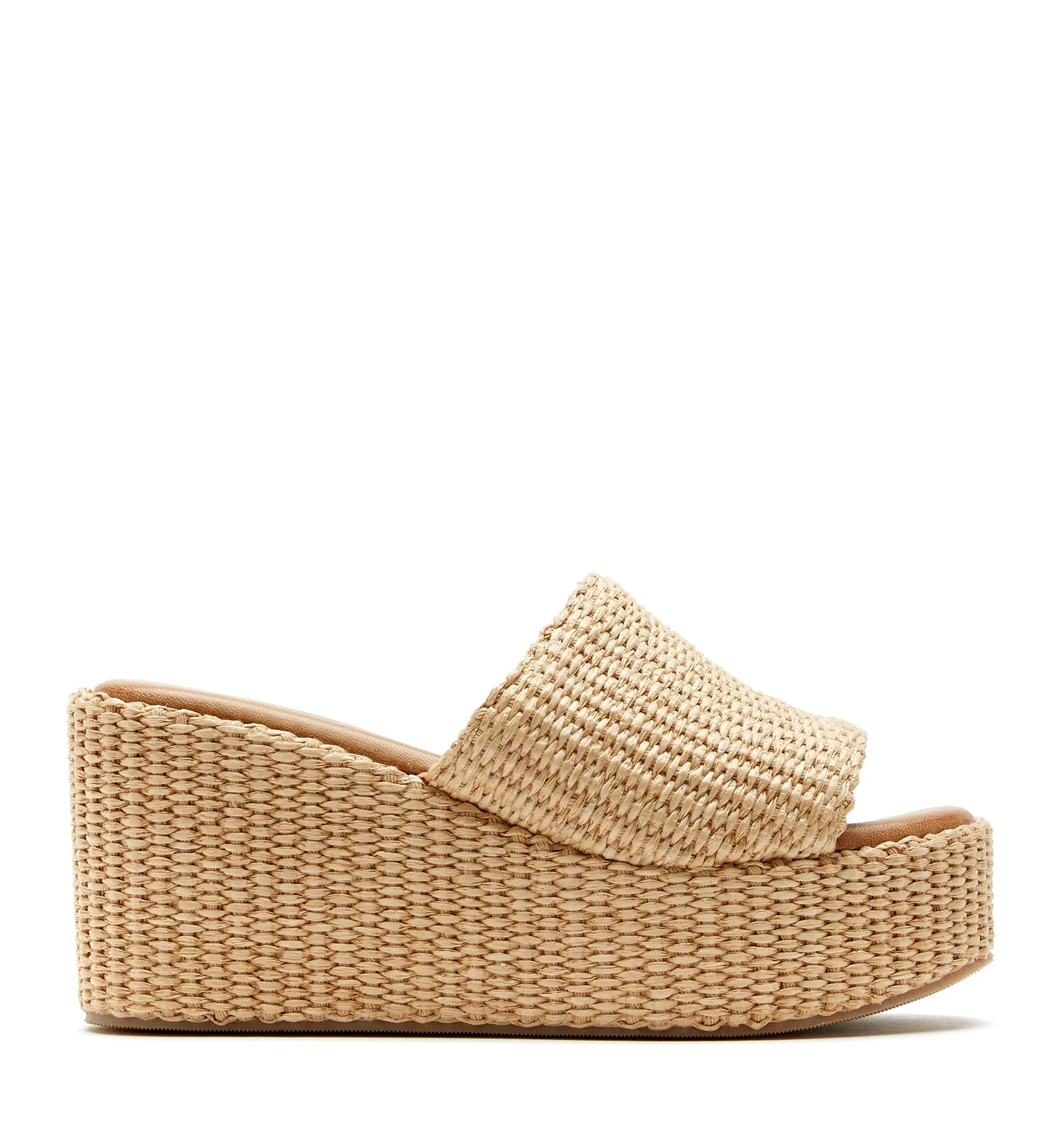 SAMI RAFFIA WEDGE SANDAL sold by La CANADIENNE