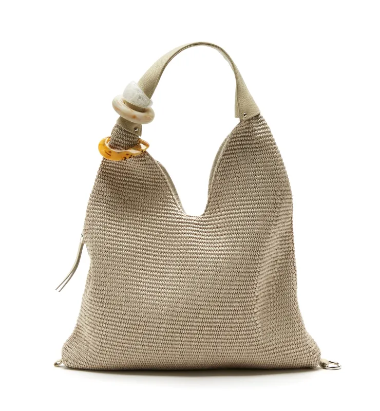 LOVIE RAFFIA TOTE BAG sold by La CANADIENNE