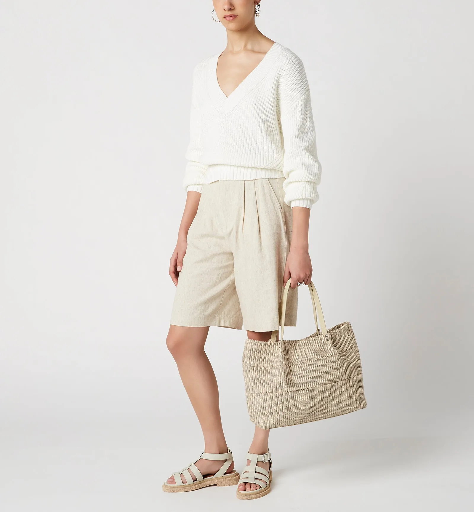 LIGHT RAFFIA TOTE BAG sold by La CANADIENNE product image thumbnail 5
