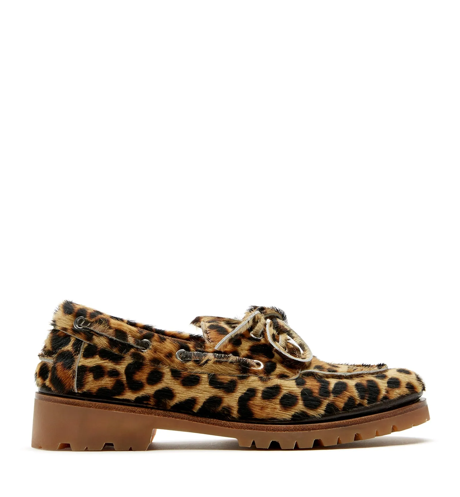 MAJESTIC LEOPARD-PRINT BOAT SHOE sold by La CANADIENNE