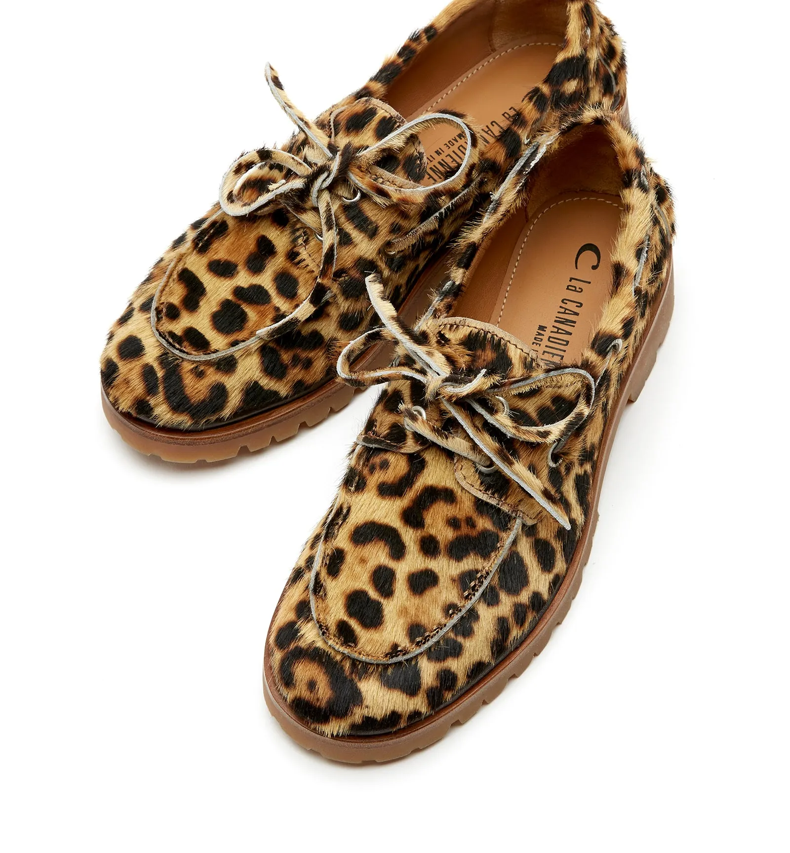 MAJESTIC LEOPARD-PRINT BOAT SHOE sold by La CANADIENNE product image thumbnail 3