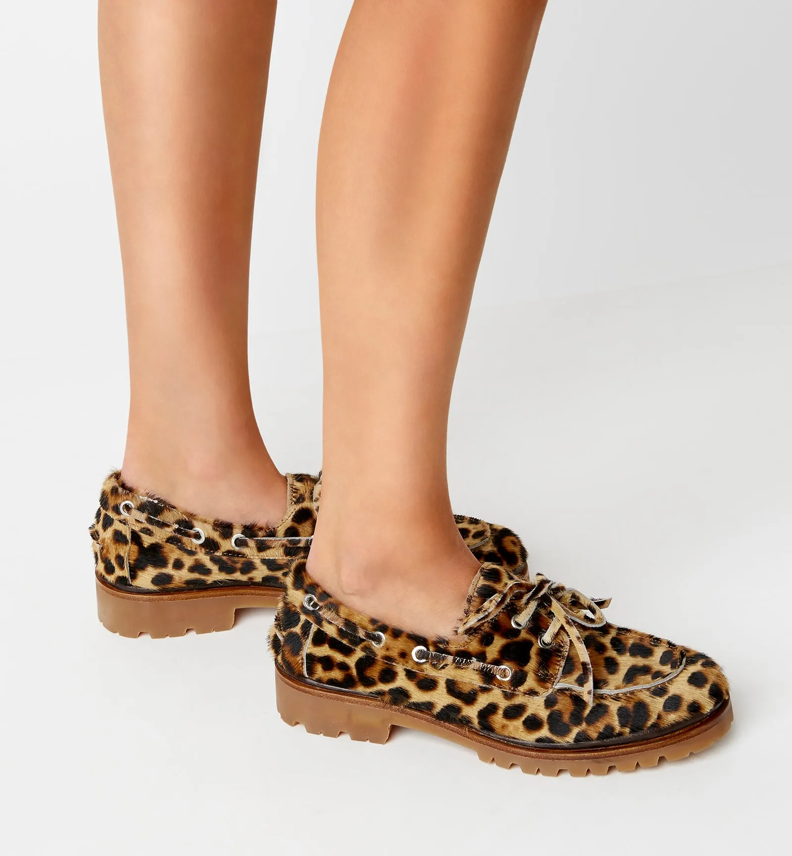 MAJESTIC LEOPARD-PRINT BOAT SHOE sold by La CANADIENNE product image thumbnail 5