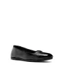 GEO CRINKLE LEATHER FLAT sold by La CANADIENNE