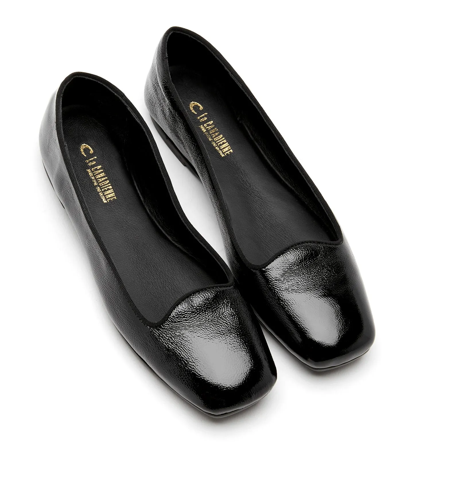 GEO CRINKLE LEATHER FLAT sold by La CANADIENNE product image thumbnail 3