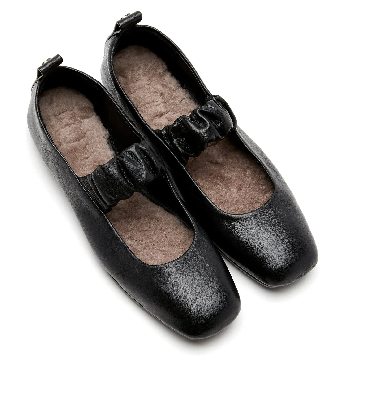 GRACIE SHEARLING-LINED LEATHER MARY JANE sold by La CANADIENNE