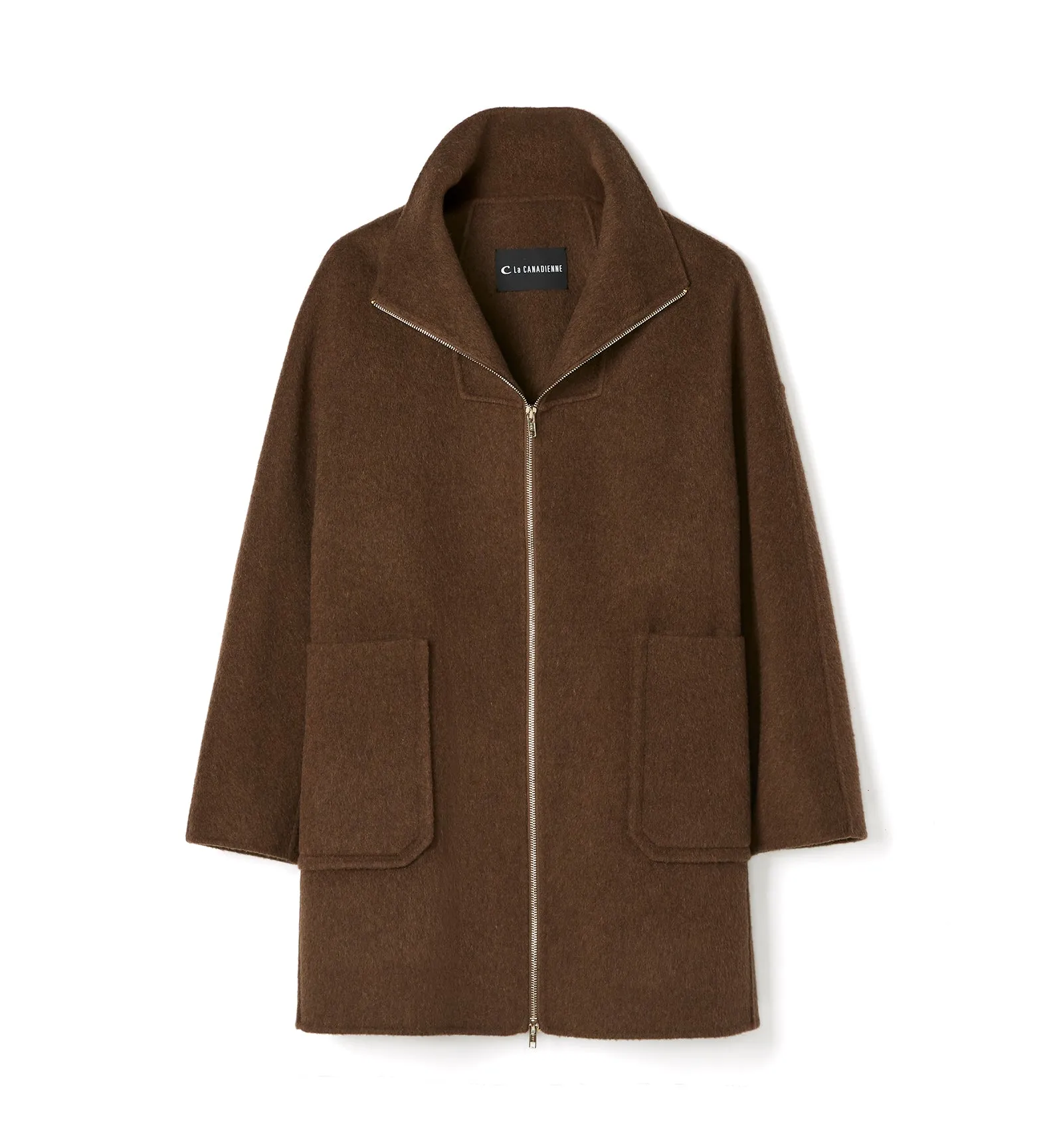 ZEV WOOL FRONT ZIP COAT sold by La CANADIENNE product image thumbnail 2