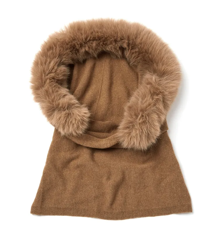 HUTTON WOOL AND CASHMERE HOODED SCARF sold by La CANADIENNE