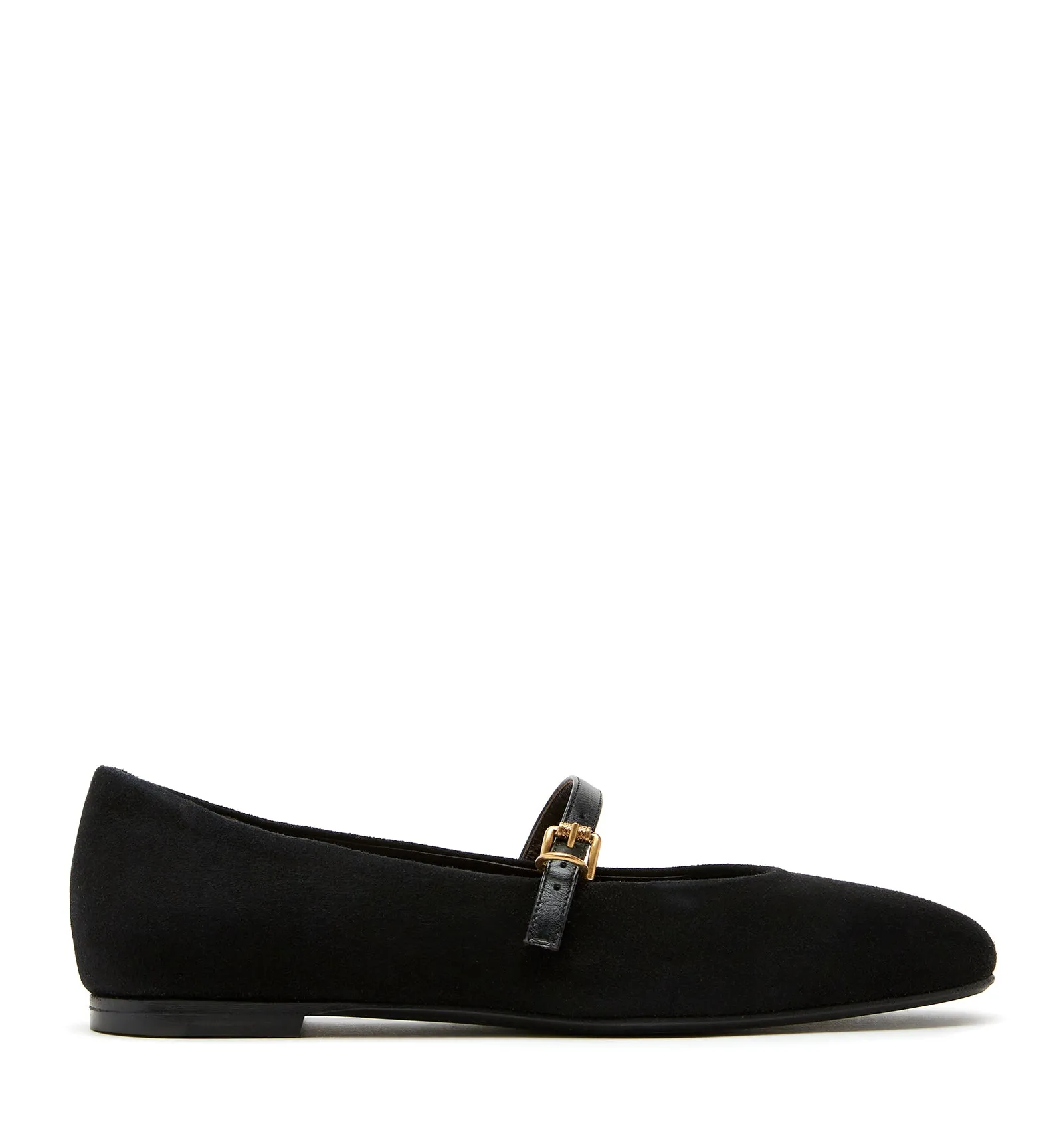 AURELIA SUEDE MARY JANE FLAT sold by La CANADIENNE