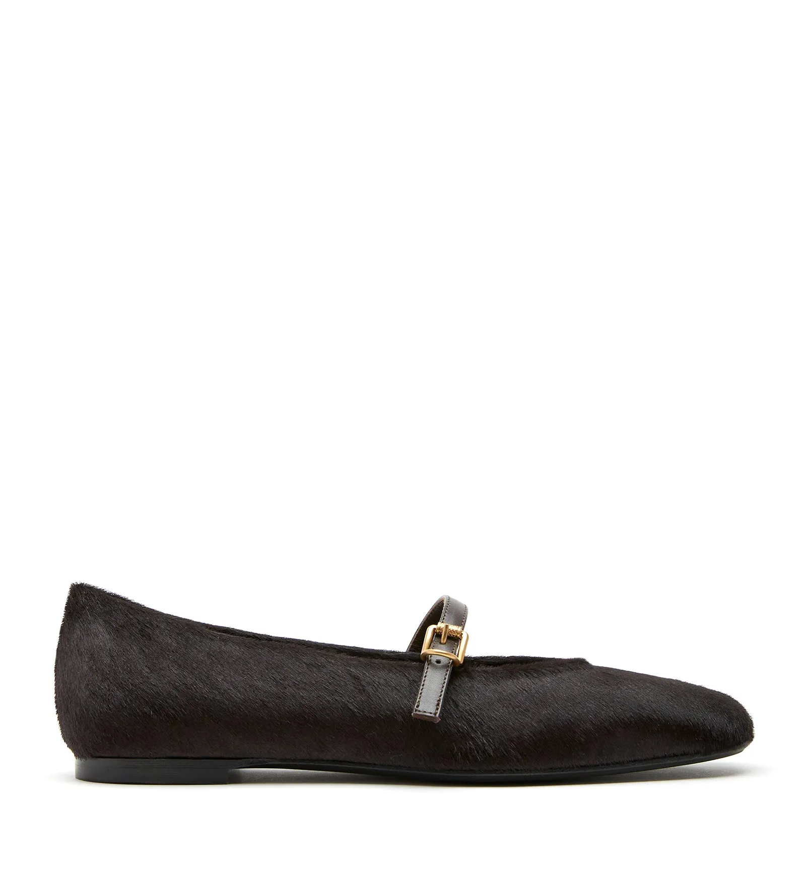AURELIA PONY HAIR MARY JANE FLAT sold by La CANADIENNE