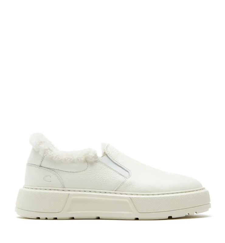 VALERIE SHEARLING-LINED LEATHER SNEAKER sold by La CANADIENNE
