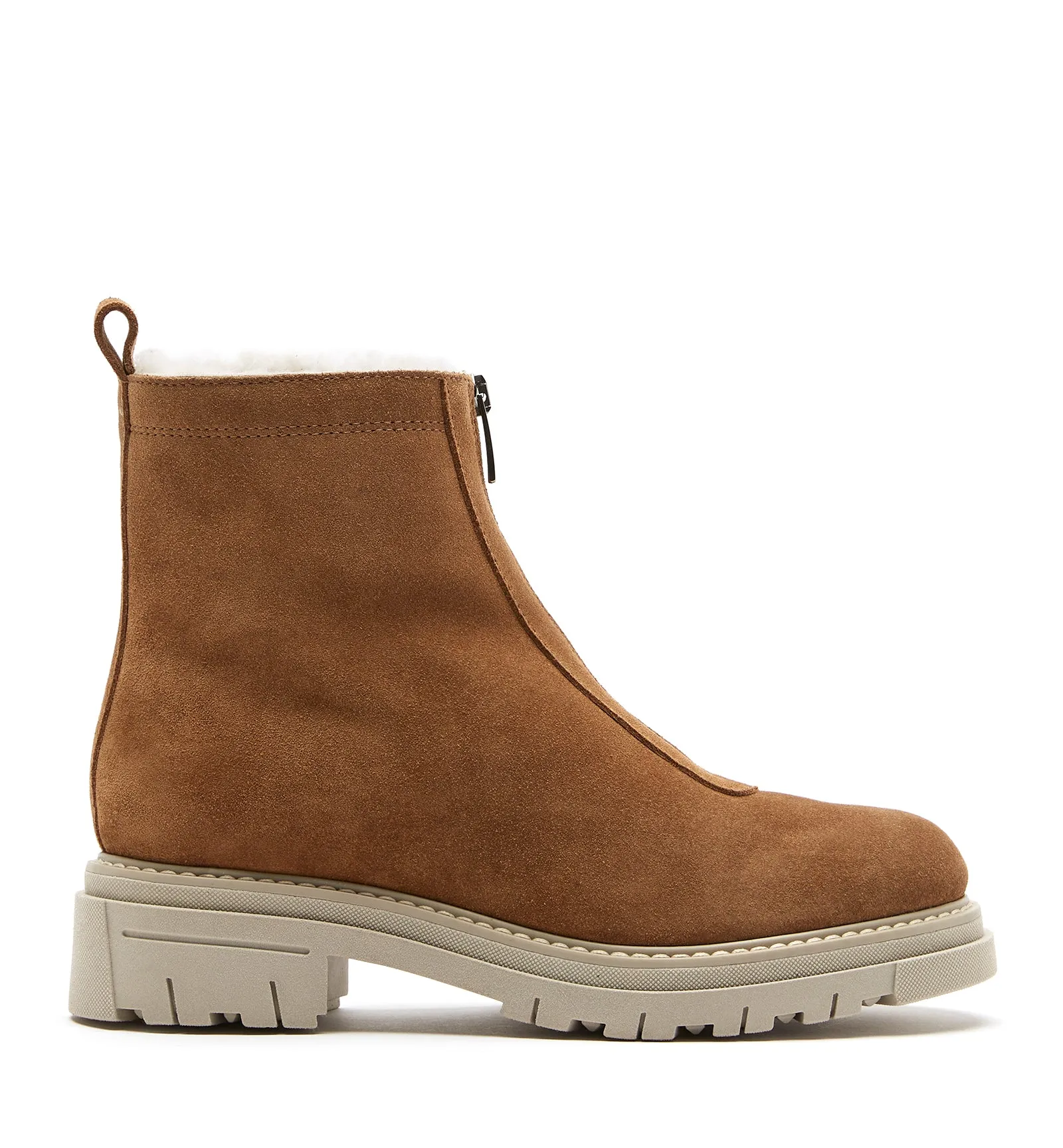 DELTA SHEARLING-LINED SUEDE BOOTIE sold by La CANADIENNE