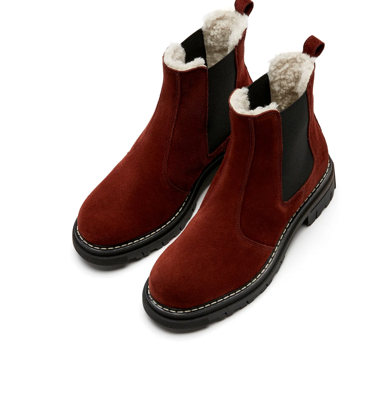 DERRICK SHEARLING-LINED SUEDE BOOTIE sold by La CANADIENNE product image thumbnail 3