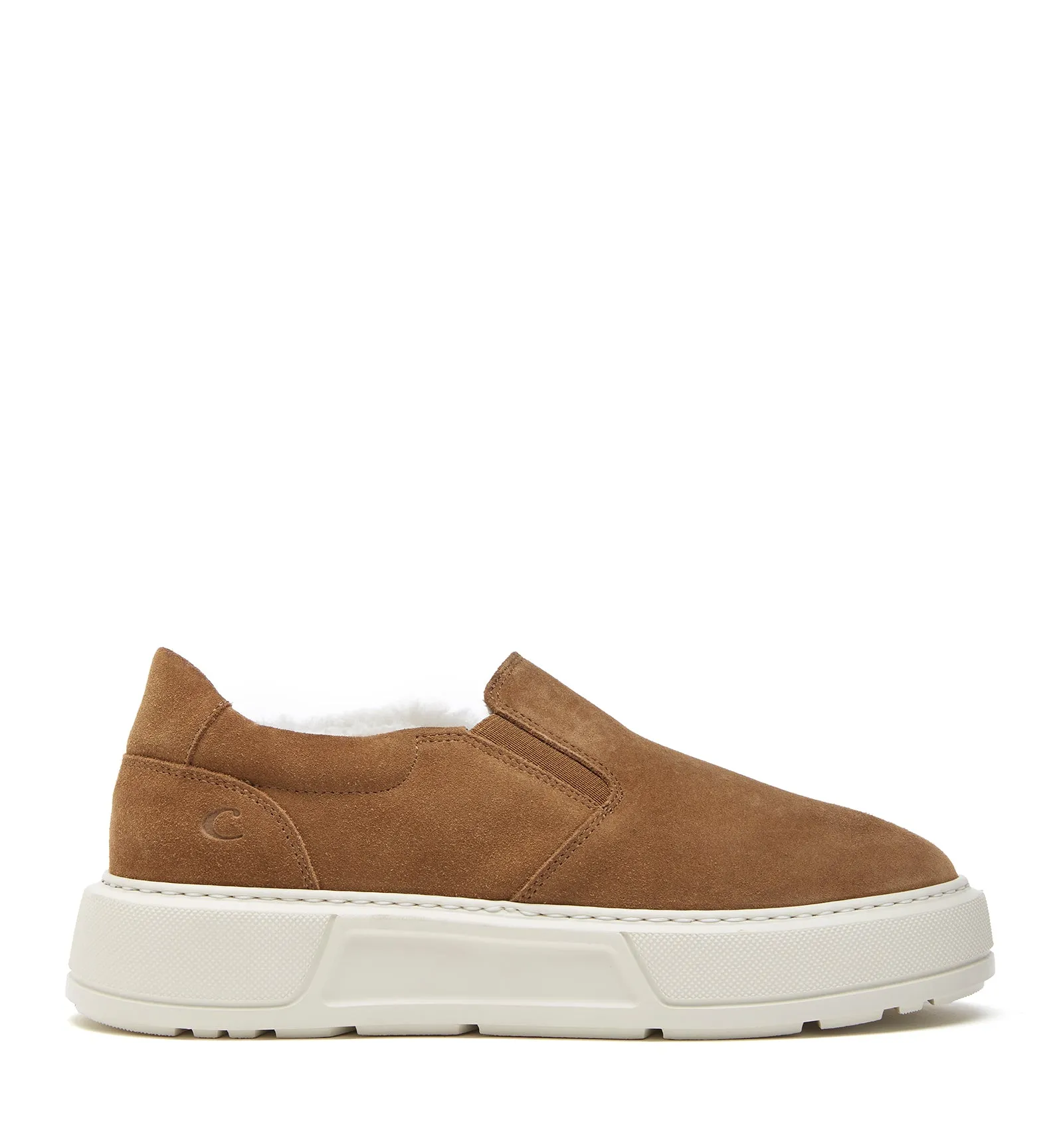 VALERIE SHEARLING-LINED SUEDE SNEAKER sold by La CANADIENNE
