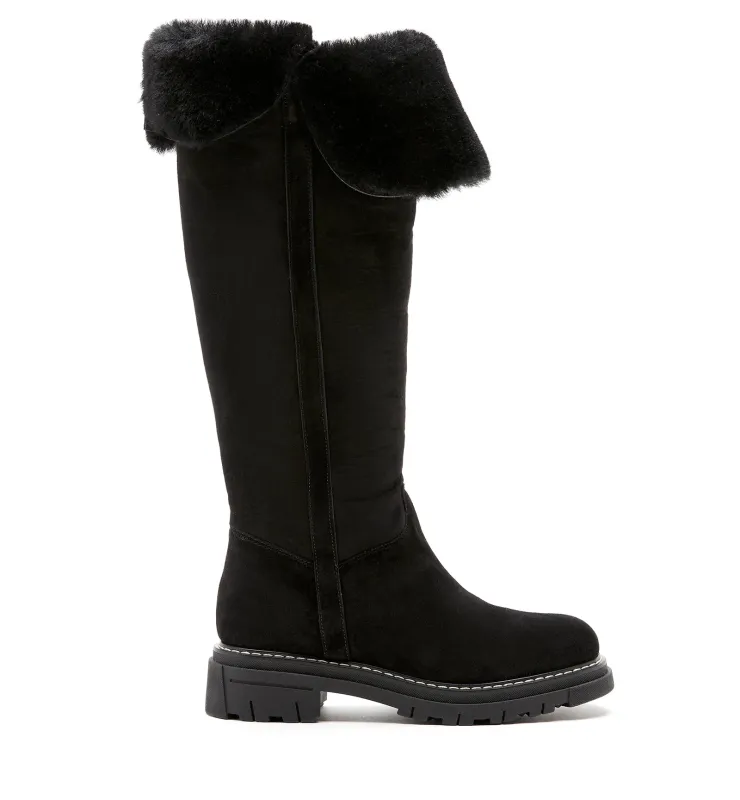 DAVIDE SHEARLING-LINED SUEDE BOOT sold by La CANADIENNE