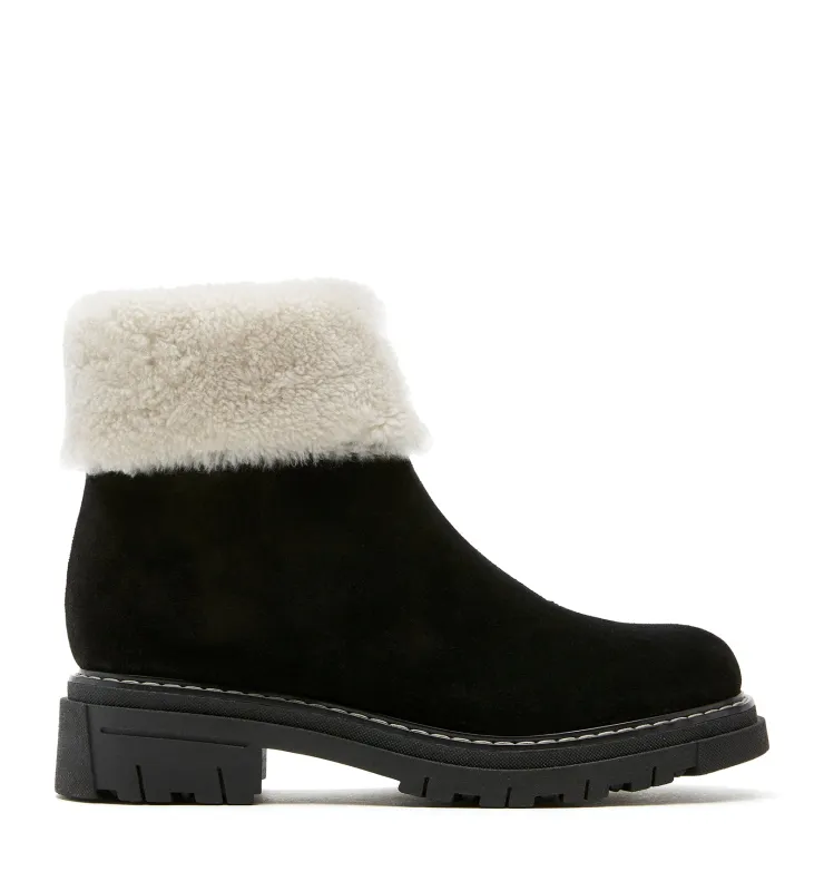 DENNIS SHEARLING-LINED SUEDE BOOTIE sold by La CANADIENNE
