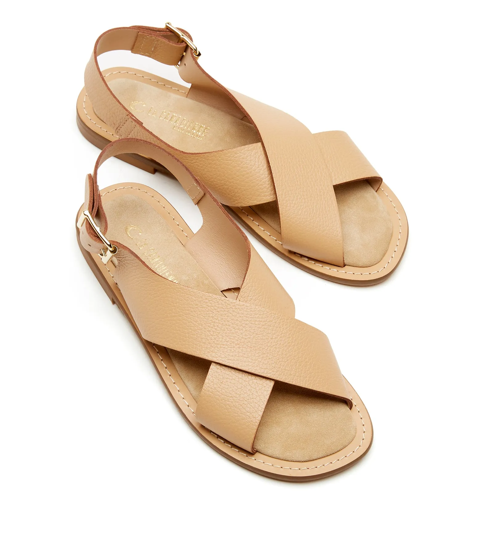 FREEDA PEBBLED LEATHER SANDAL sold by La CANADIENNE product image thumbnail 3