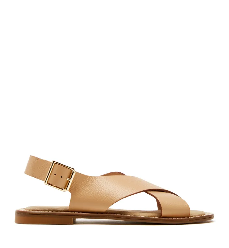 FREEDA PEBBLED LEATHER SANDAL sold by La CANADIENNE