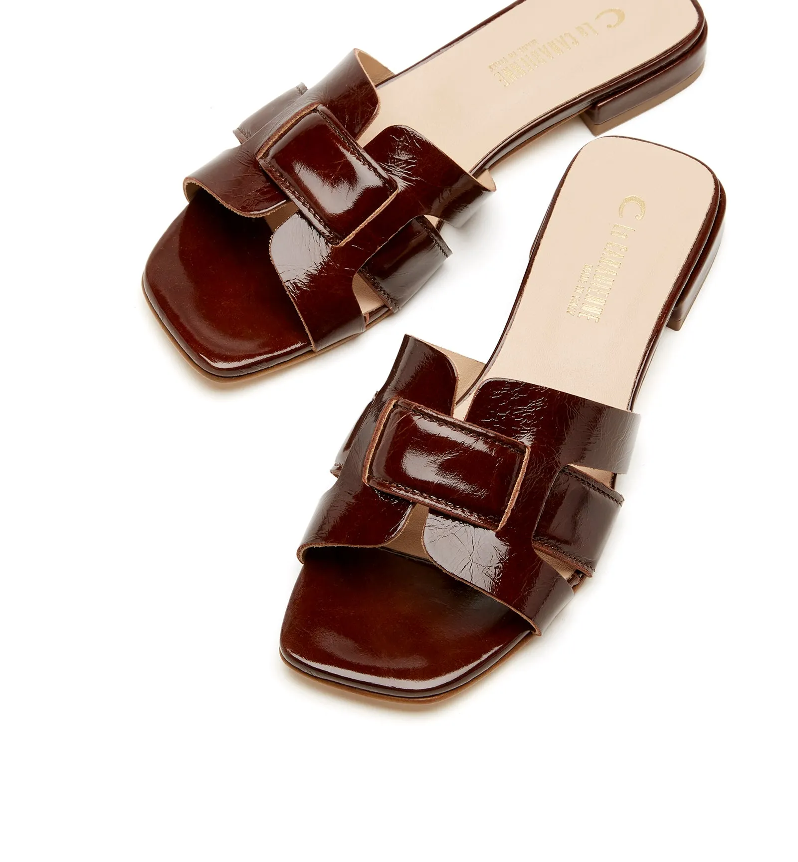 FLORE CRUSHED LEATHER SANDAL sold by La CANADIENNE product image thumbnail 3