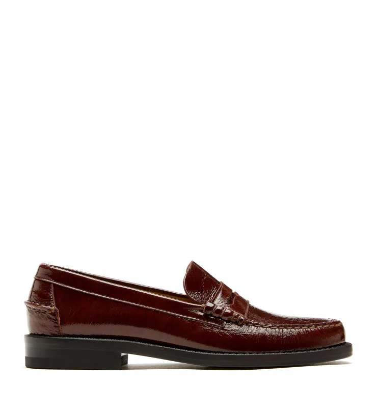 TEX CRUSHED LEATHER LOAFER sold by La CANADIENNE