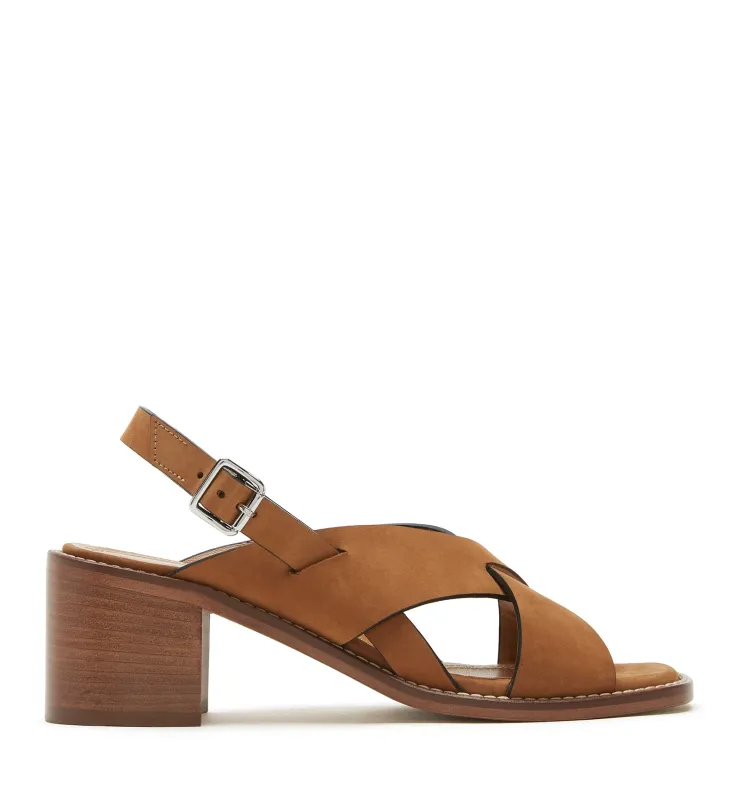 ROSSIE HEELED SUEDE SANDAL made by La CANADIENNE