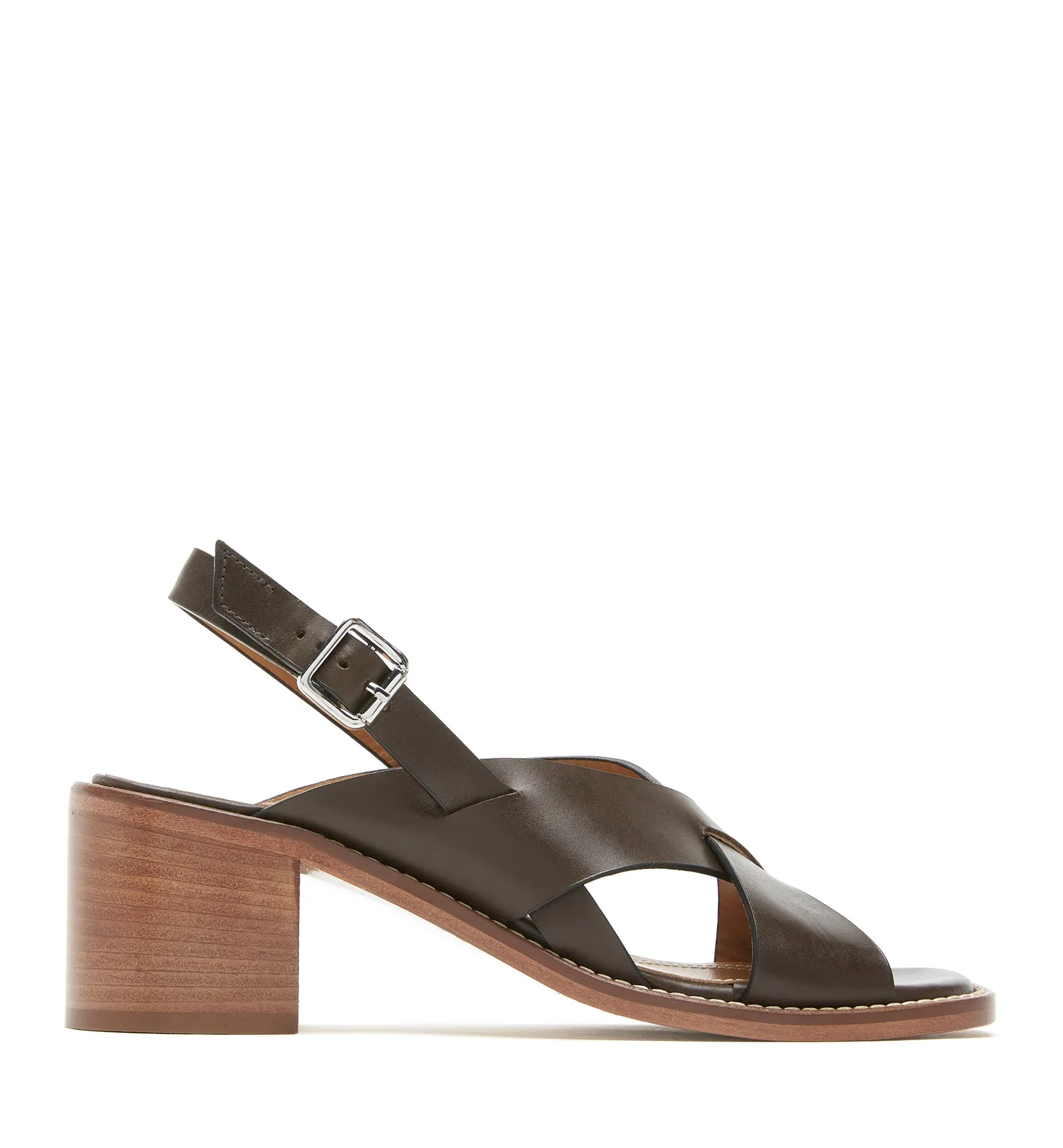 ROSSIE HEELED LEATHER SANDAL sold by La CANADIENNE