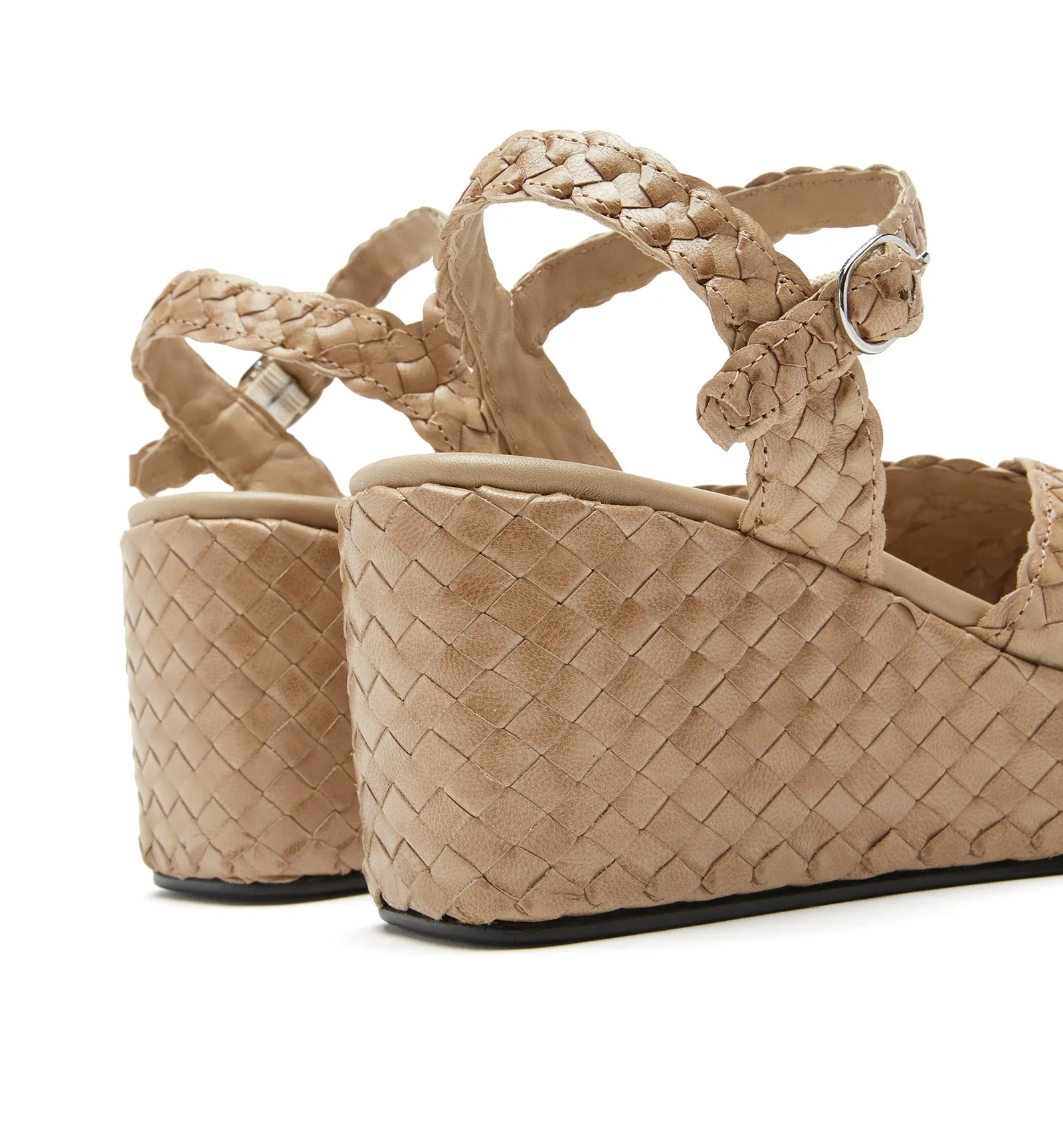 PRIYA WOVEN LEATHER WEDGE SANDAL sold by La CANADIENNE product image thumbnail 4