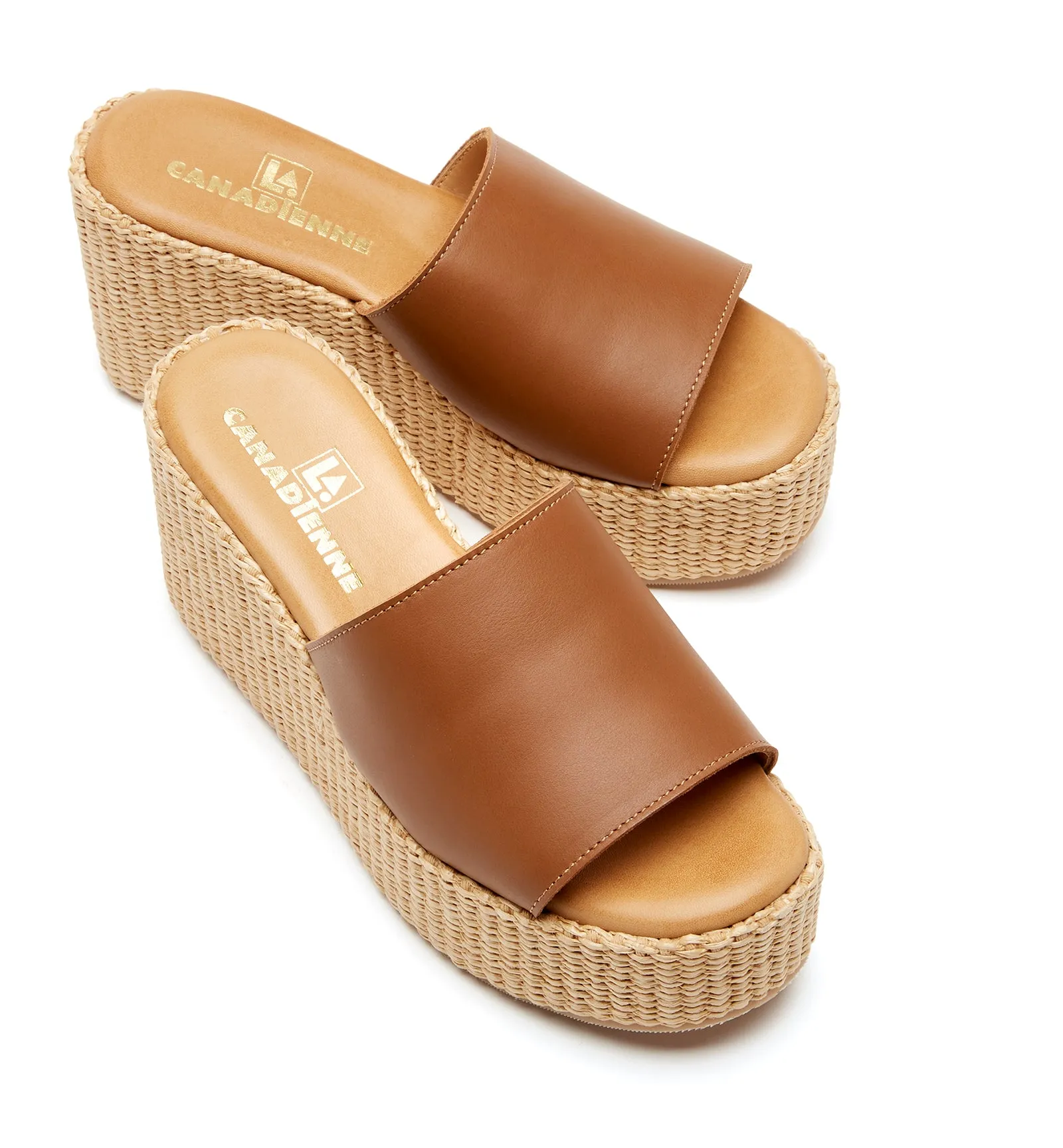 STAZIE RAFFIA WEDGE SANDAL sold by La CANADIENNE product image thumbnail 3