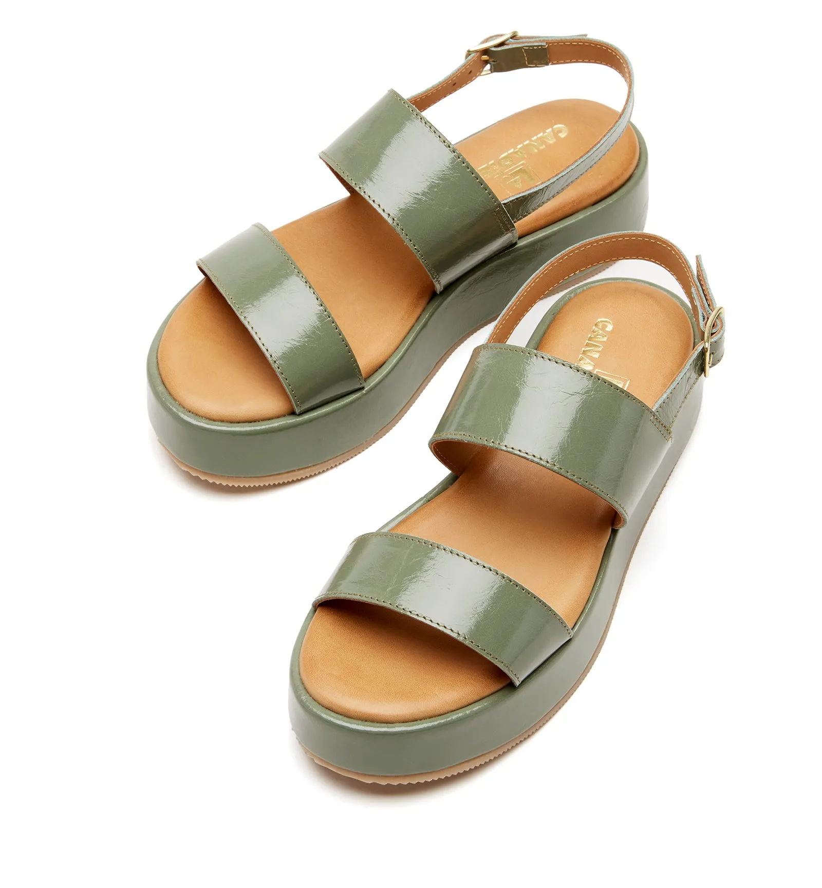 SARAI CRUSHED LEATHER PLATFORM SANDAL sold by La CANADIENNE product image thumbnail 4