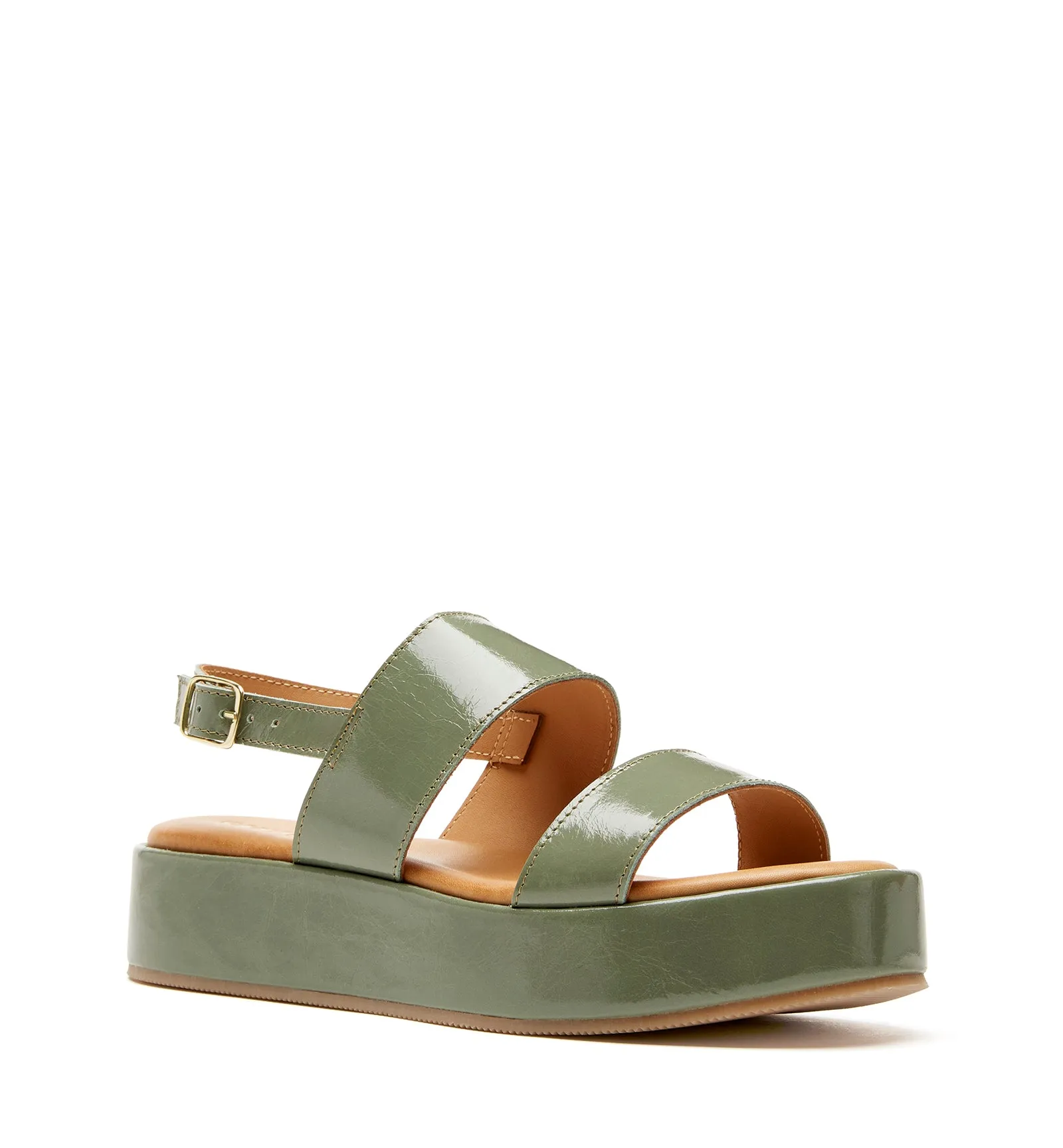 SARAI CRUSHED LEATHER PLATFORM SANDAL sold by La CANADIENNE product image thumbnail 2