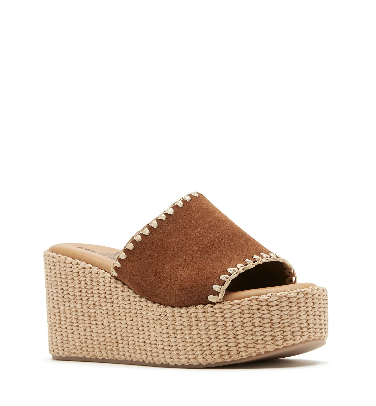 SPARTA SUEDE AND RAFFIA WEDGE SANDAL sold by La CANADIENNE product image thumbnail 2