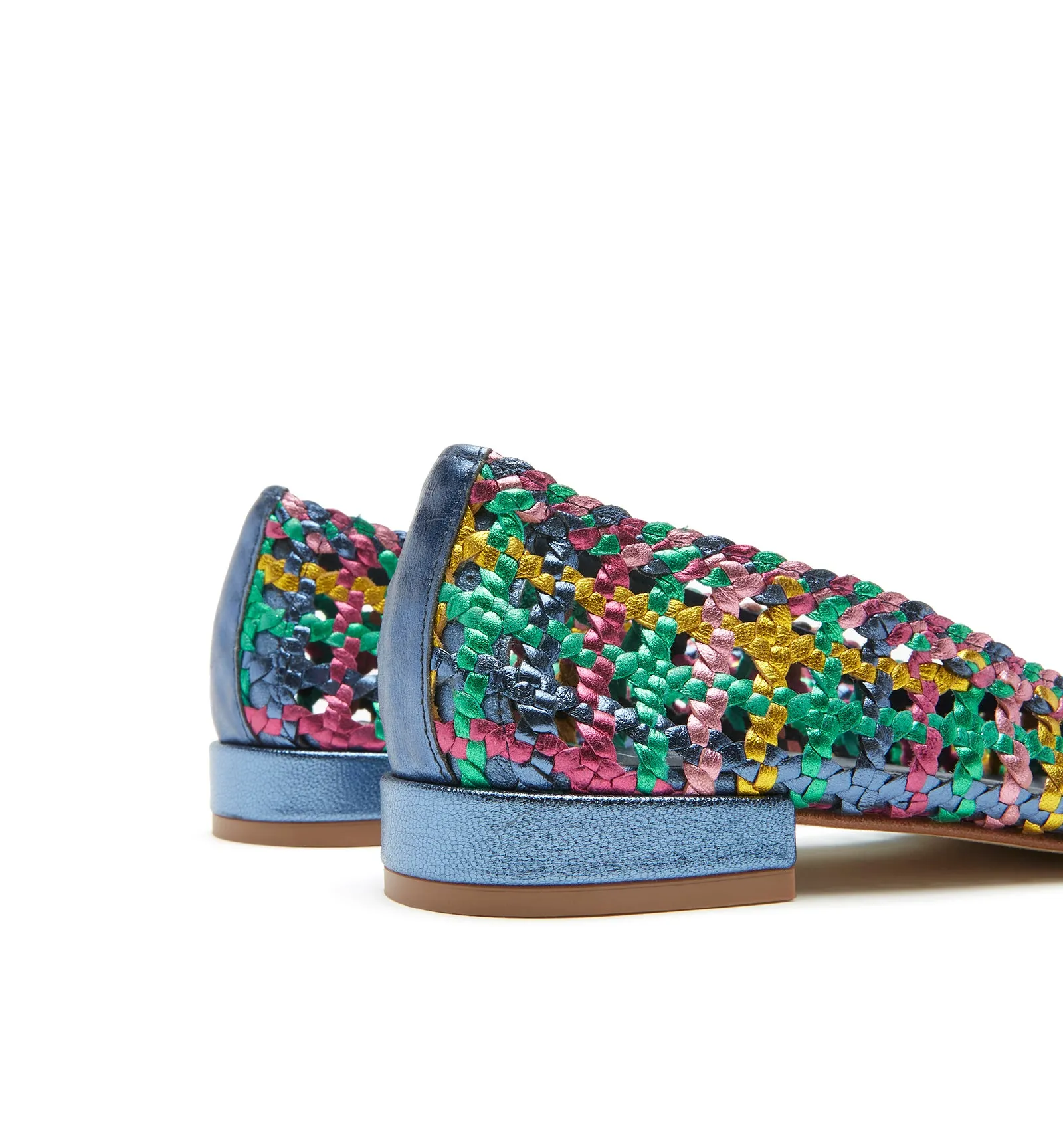 PRINCE WOVEN LEATHER FLAT sold by La CANADIENNE product image thumbnail 4