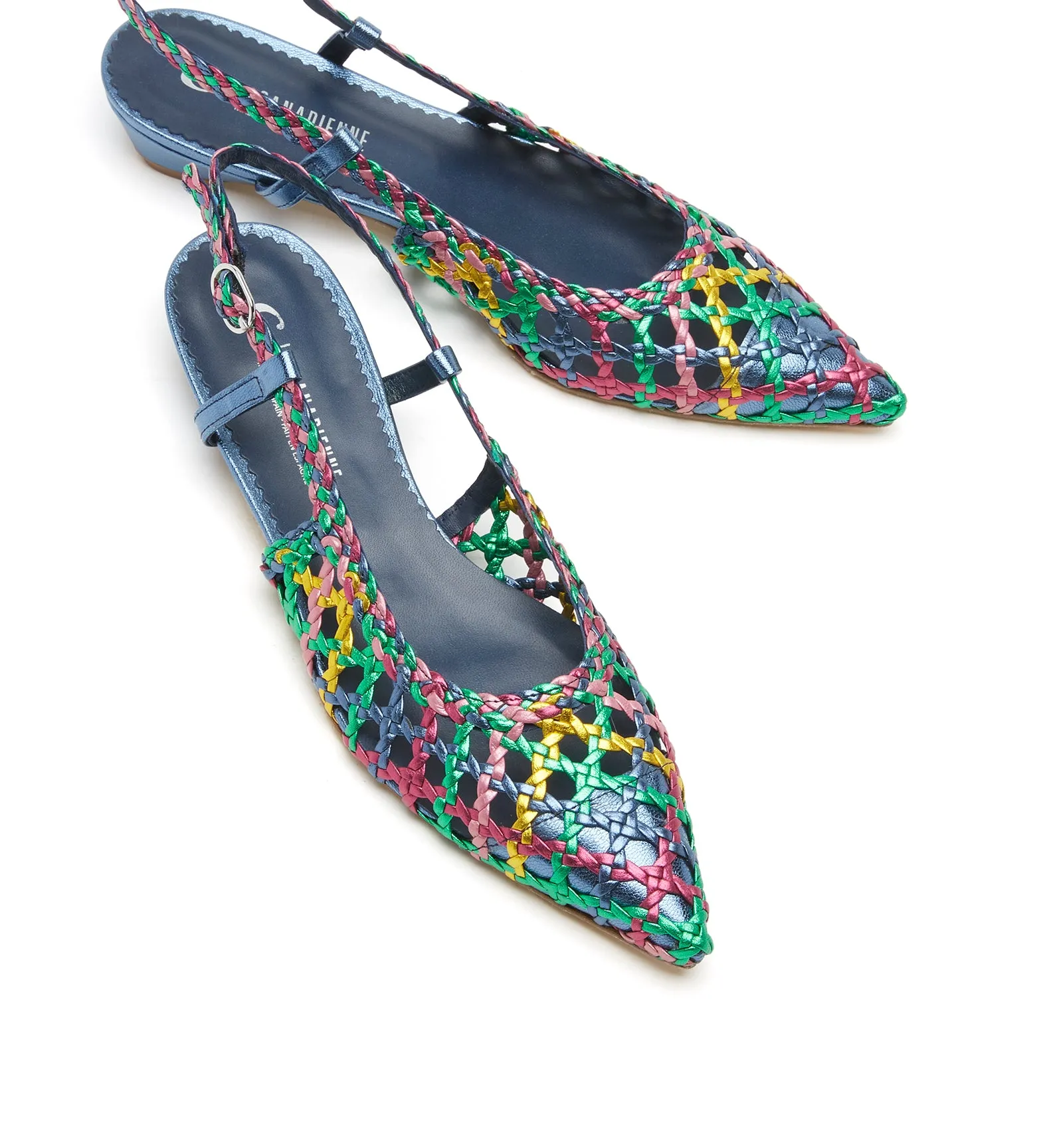 PLAYS SLINGBACK WOVEN LEATHER FLAT sold by La CANADIENNE product image thumbnail 3