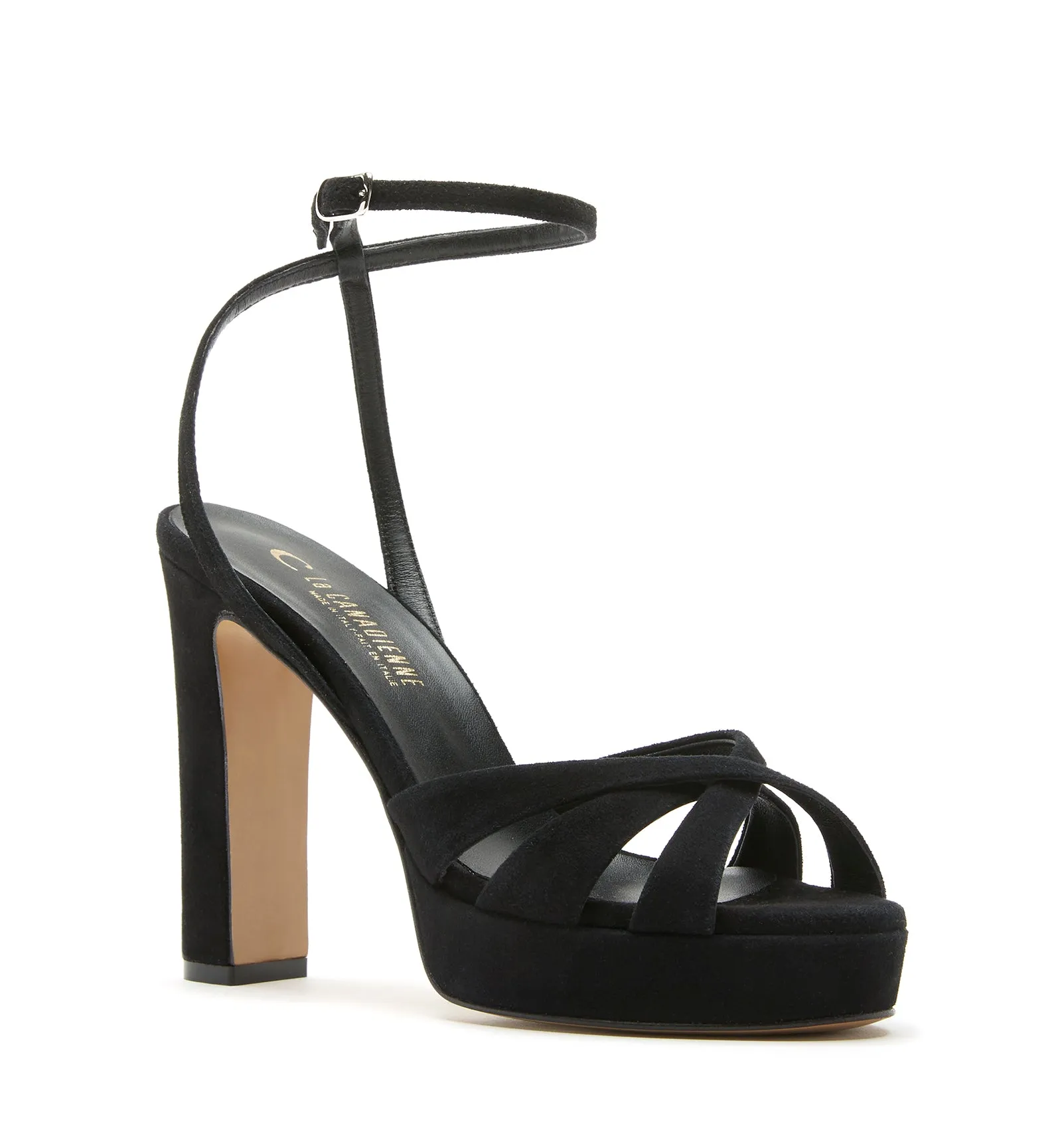 ROMINA HEELED SUEDE SANDAL sold by La CANADIENNE product image thumbnail 2