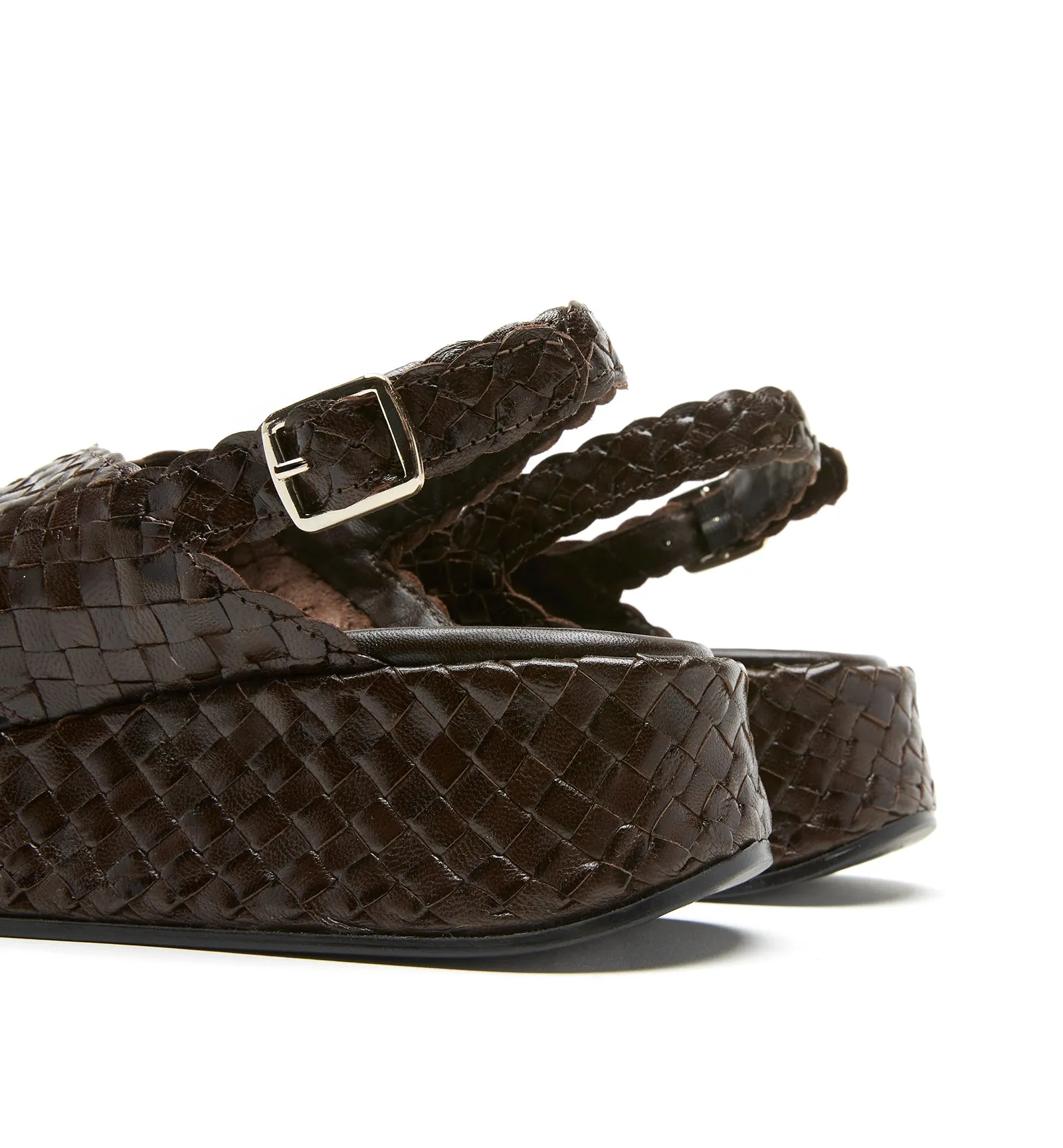 PAULETTE WOVEN LEATHER WEDGE SANDAL sold by La CANADIENNE product image thumbnail 4