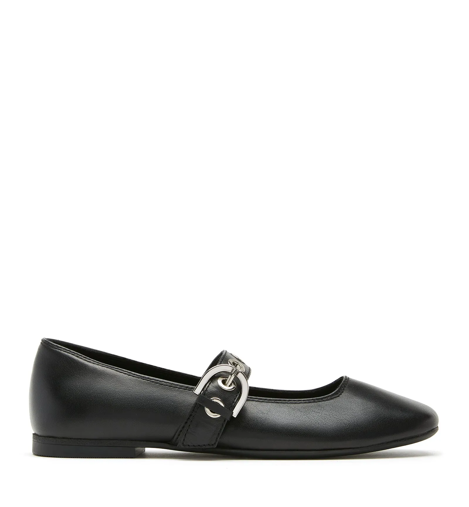 ARIAH MARY JANE LEATHER FLAT sold by La CANADIENNE