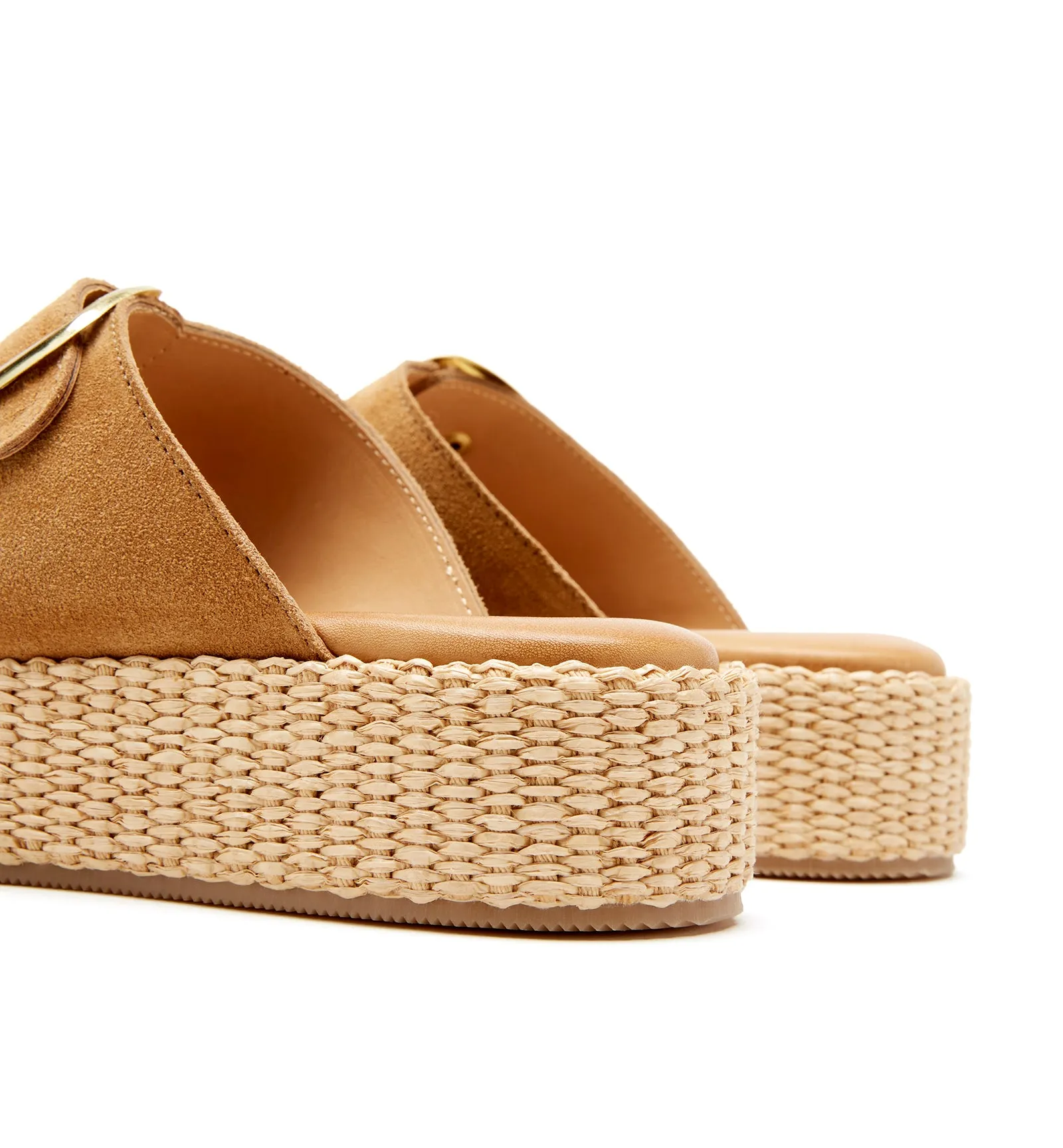 SHEA SUEDE AND RAFFIA SANDAL sold by La CANADIENNE product image thumbnail 4